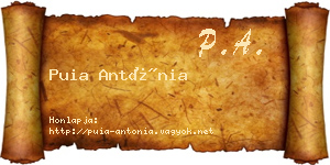 Puia Antónia névjegykártya